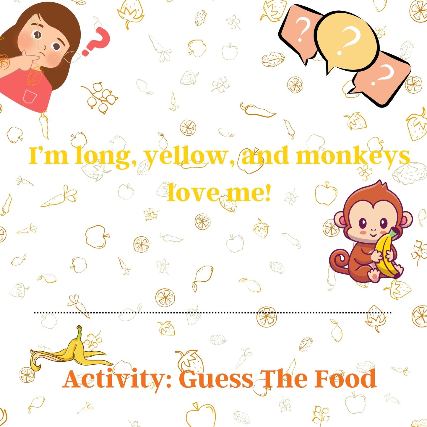 Kids Digital Activity Book with Coloring, Puzzles, and Writing About Fruits, Veggies, and Sweet Treats/Busy Book