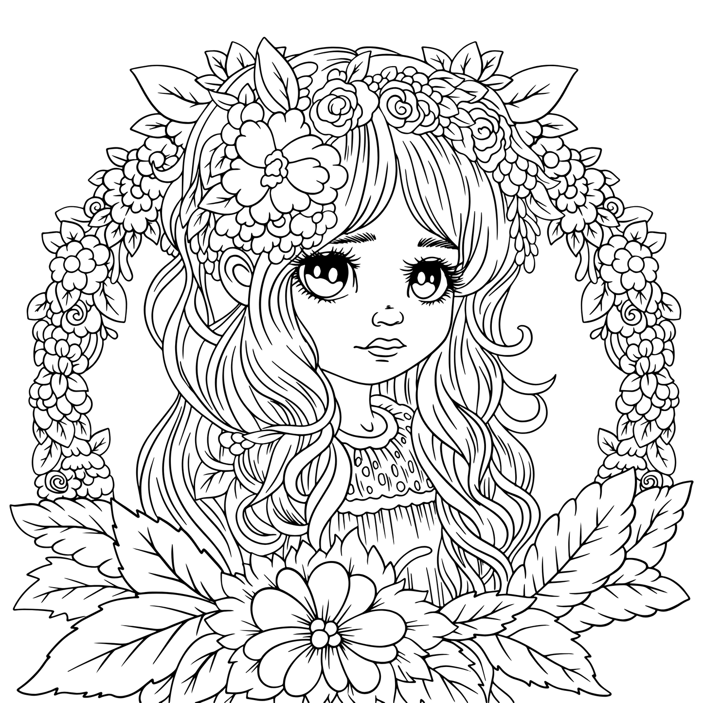 Floral Bliss Adult Coloring Book: Intricate Flower Designs for Relaxation,Stress Relief,and Creative Fun/Relax Coloring Pages/20 pages