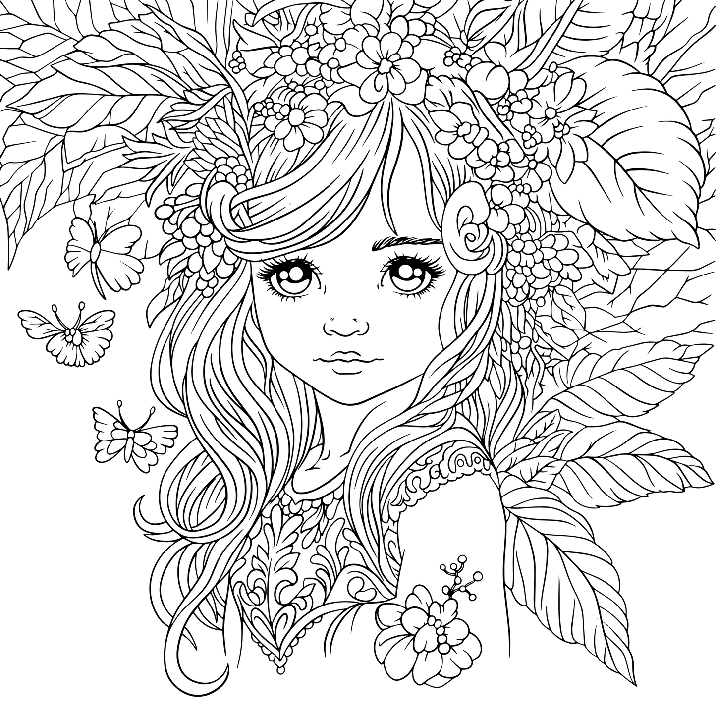 Floral Bliss Adult Coloring Book: Intricate Flower Designs for Relaxation,Stress Relief,and Creative Fun/Relax Coloring Pages/20 pages