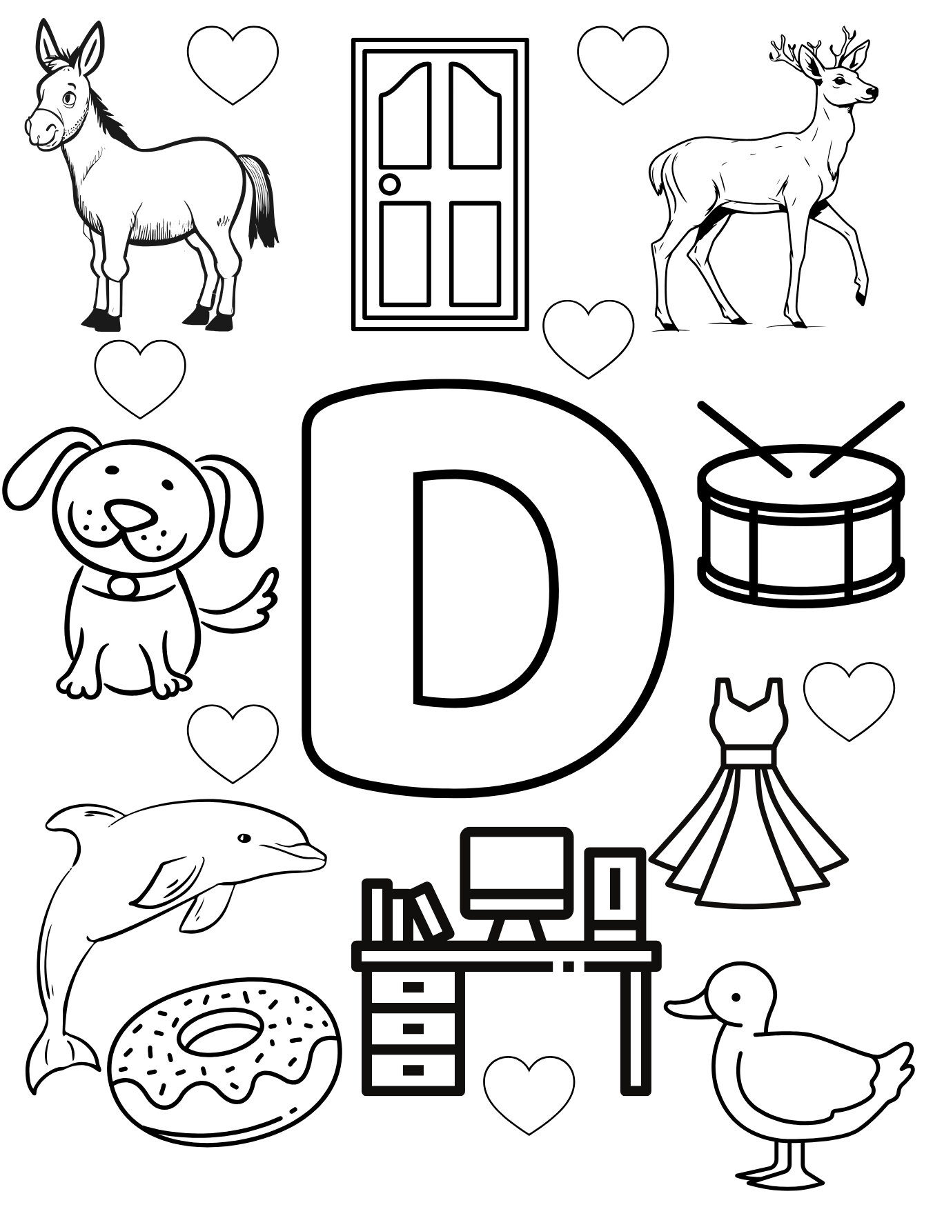 AT Included Alphabet Coloring Book: Fun Learning Activities to Help Kids Explore Letters A-Z with Creativity/26 Pages/Digital Product/Busy Book for Kids