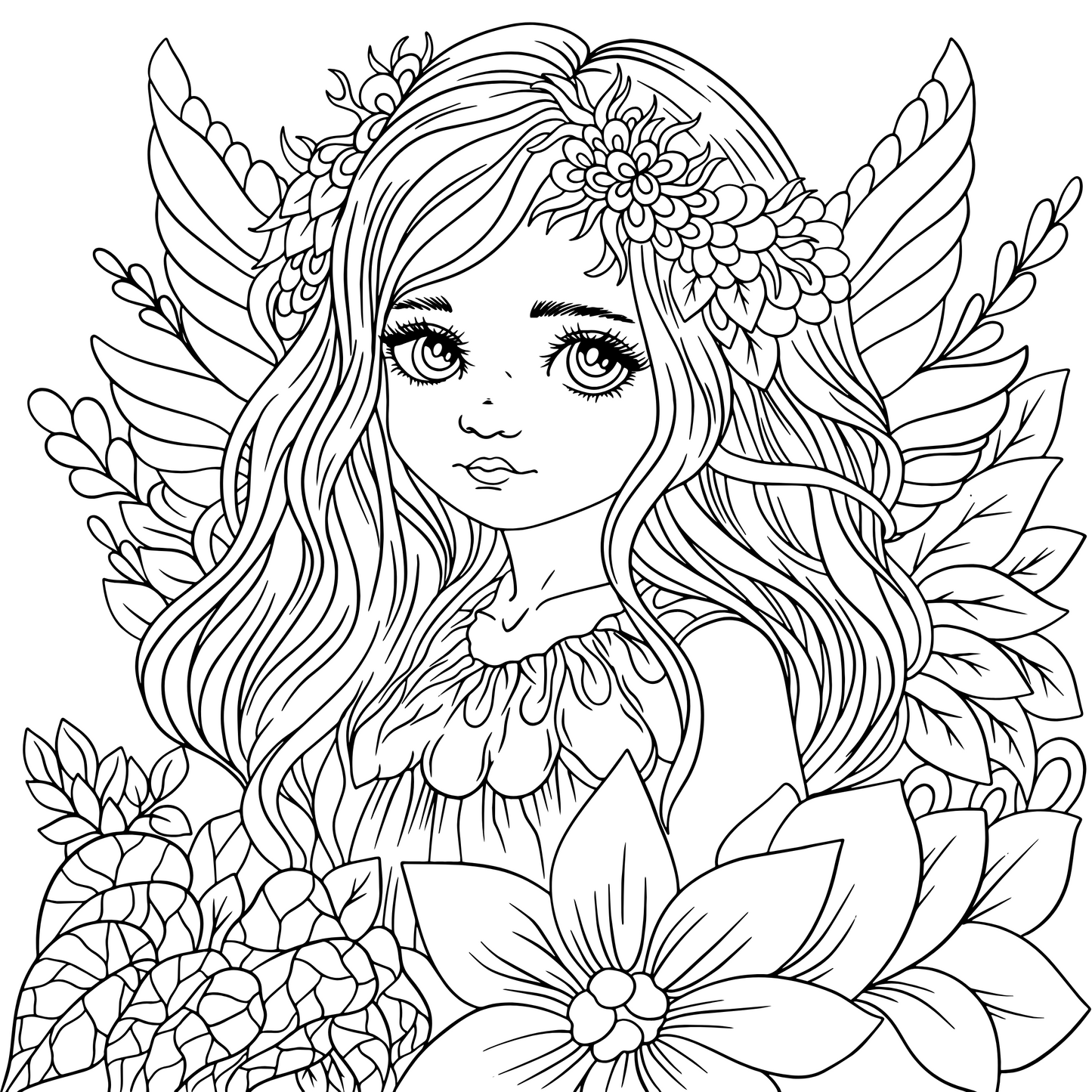 Floral Bliss Adult Coloring Book: Intricate Flower Designs for Relaxation,Stress Relief,and Creative Fun/Relax Coloring Pages/20 pages