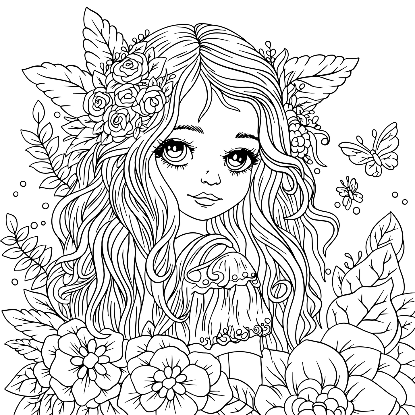 Floral Bliss Adult Coloring Book: Intricate Flower Designs for Relaxation,Stress Relief,and Creative Fun/Relax Coloring Pages/20 pages