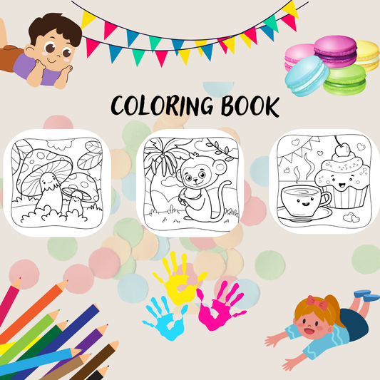 A Fun and Exciting Coloring Book with a Variety of Designs for Kids/Digital Product/Busy Book For Children/20 Pages